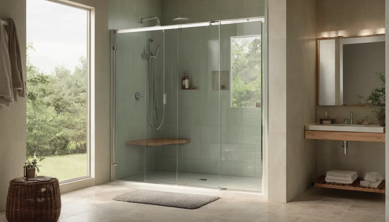 A walk-in shower with a low threshold in a home in the Painesville area